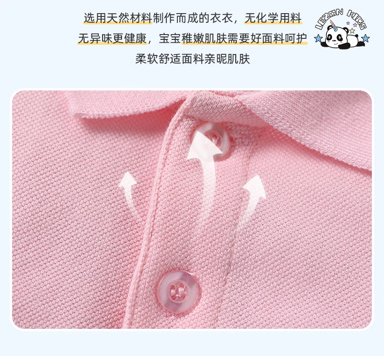 LEZONKIDS - Customized Own Style Short Sleeve Children Suit Turndown Collar Casual Boy Clothing Sets